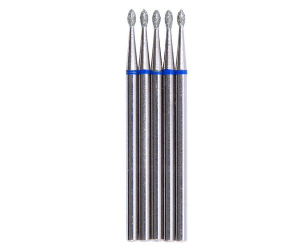Vladmiva Diamond Coating Burs: 10ct Drop Shape Blue Ring, 1.6mm Diameter