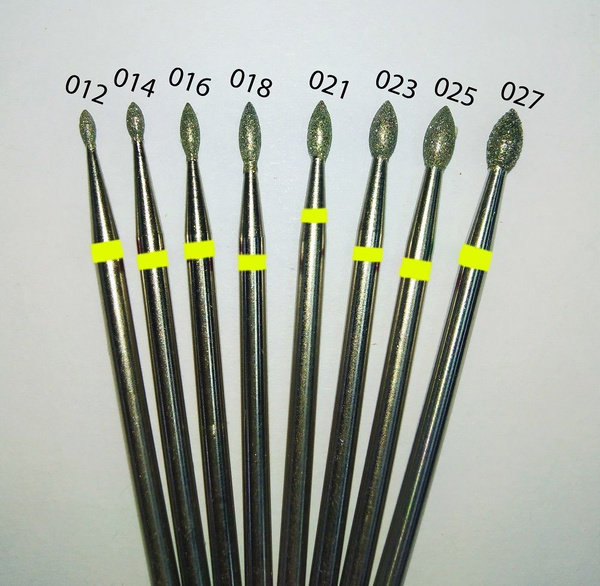 VladMiva Diamond Burr Set: 22pcs Diamond-Coated Flame Burrs, 2.3mm Shank