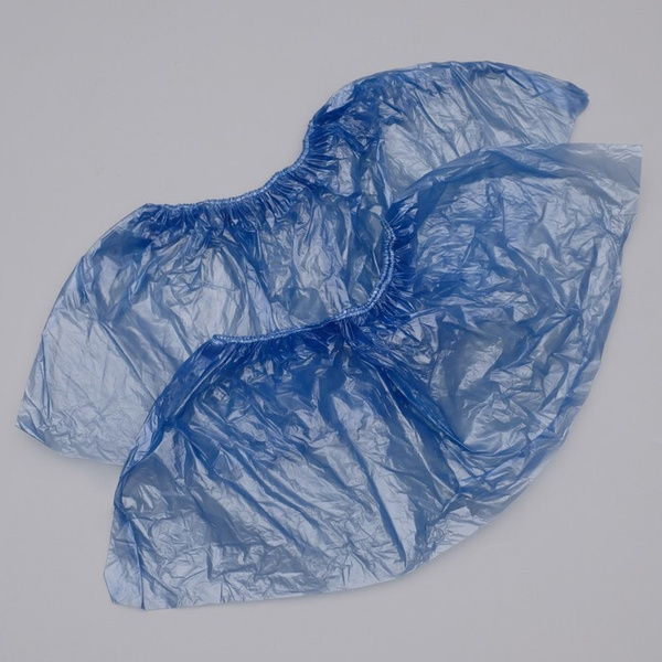 Blue Shoe Covers Lux - 4.0g, 40 Microns LDPE, Smooth, 25 Pairs/Pack
