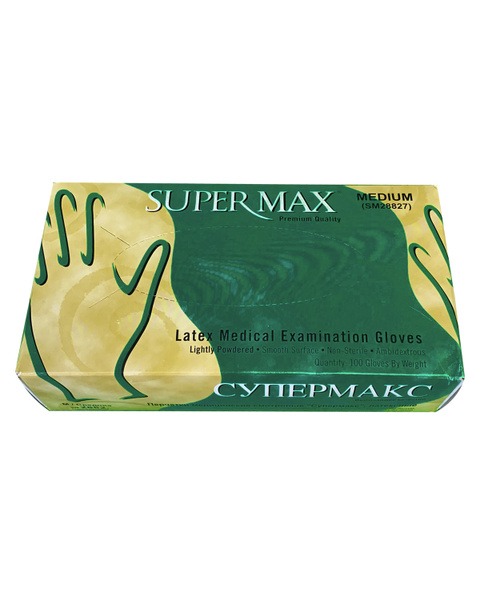 Latex Gloves, Disposable, Clear, Medium