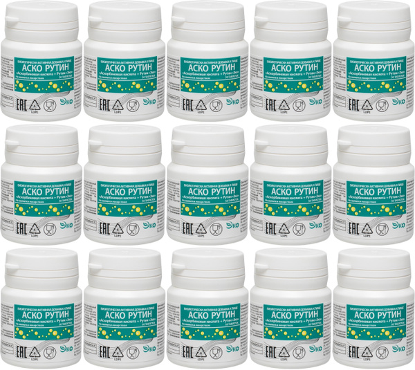 Eco Ascorutin Supplement: 750 Vitamin C & Rutin Tablets