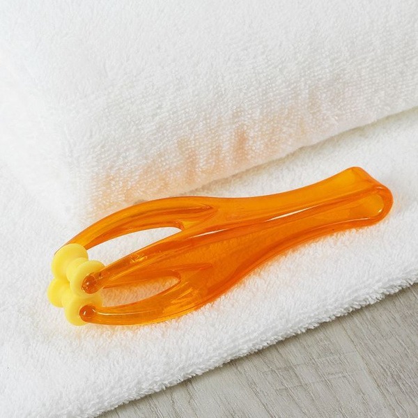 Orange Dual-Roller Hand Finger Massager