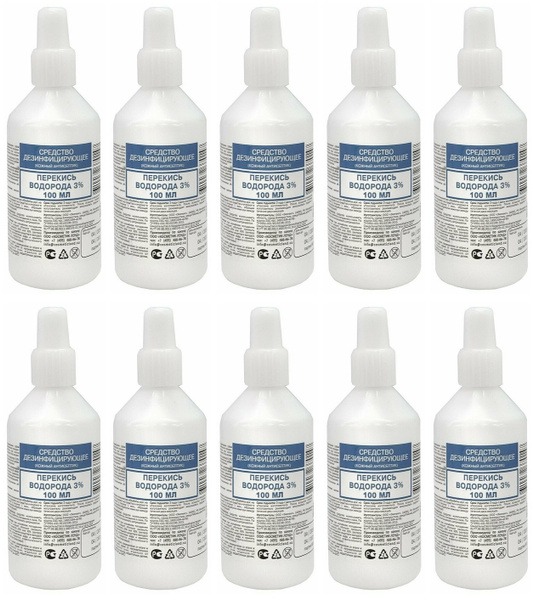 Ecotex 3% Hydrogen Peroxide: Disinfectant & Antiseptic (10 x 100ml)