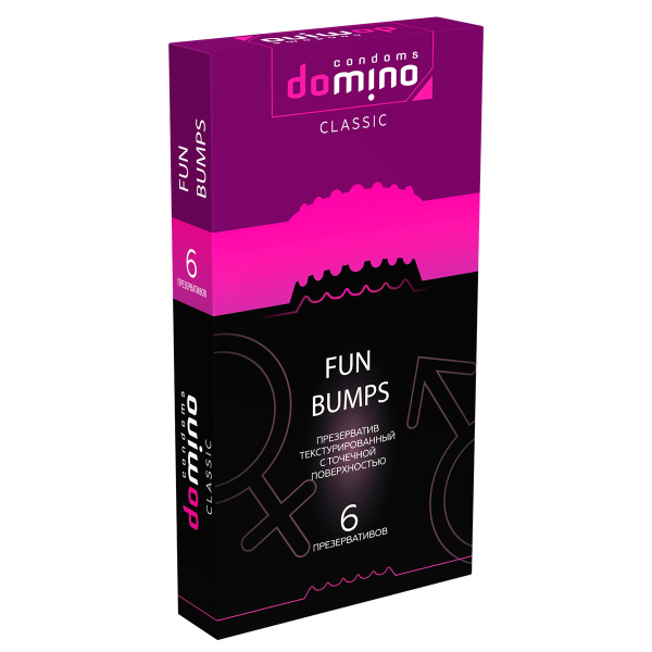 Domino Classic Fun Bumps Textured Condoms (6 Pack)