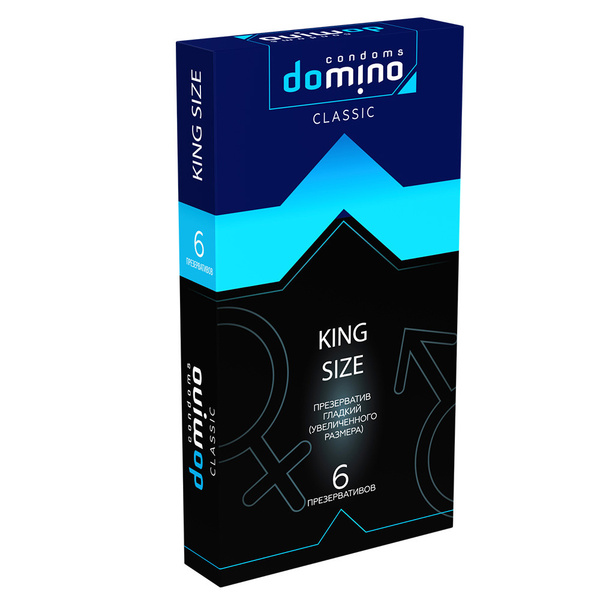 Domino Classic King Size Condoms (6 Pack) - Smooth & Larger