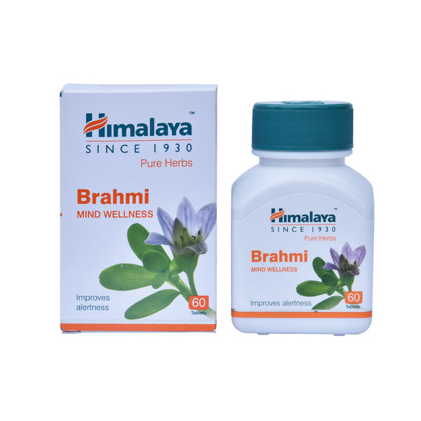 Brahmi Himalaya Extract: 60 Tablets - Ayurvedic Dietary Supplement