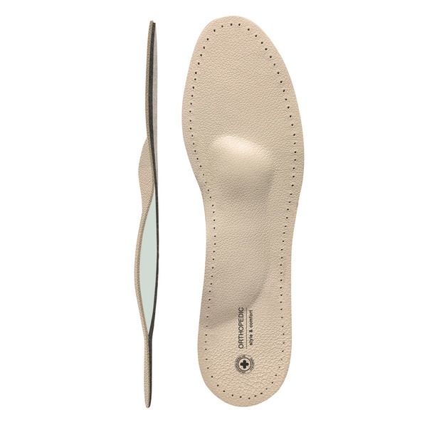 Luomma LUM101N Leather Orthotic Insoles - Size 43 Beige
