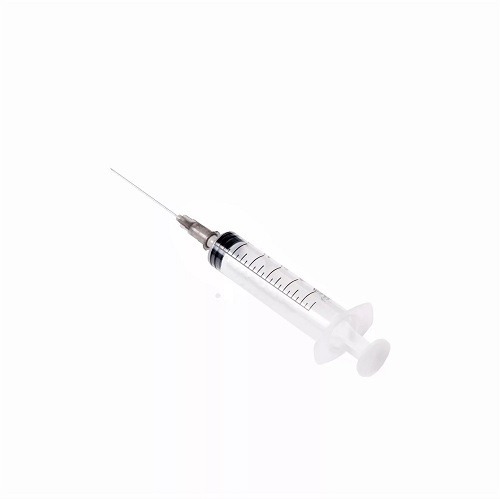 Sterile 3-Part Syringe with 22G Needle (5ml, 10 Pack)
