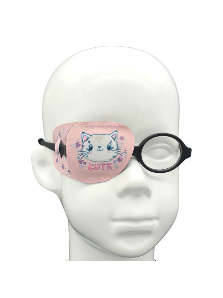 EyeOK "Cute Kitty" Right Eye Patch - Anatomical Design, Small Size
