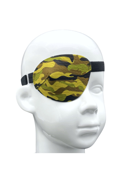 EyeOK Military Hakki Camo Eye Patch: Anatomical Right Eye Cover for Adults