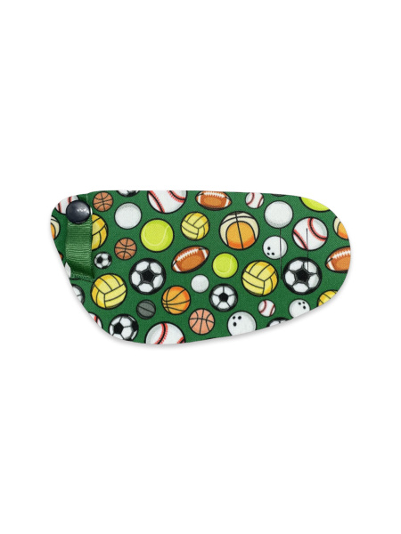 EyeOK "Balls" Green Left Eye Occluder - Universal Size