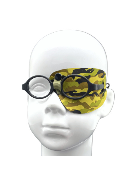 EyeOK Military Camo Eye Patch: Universal, Anatomical Left Eye Cover
