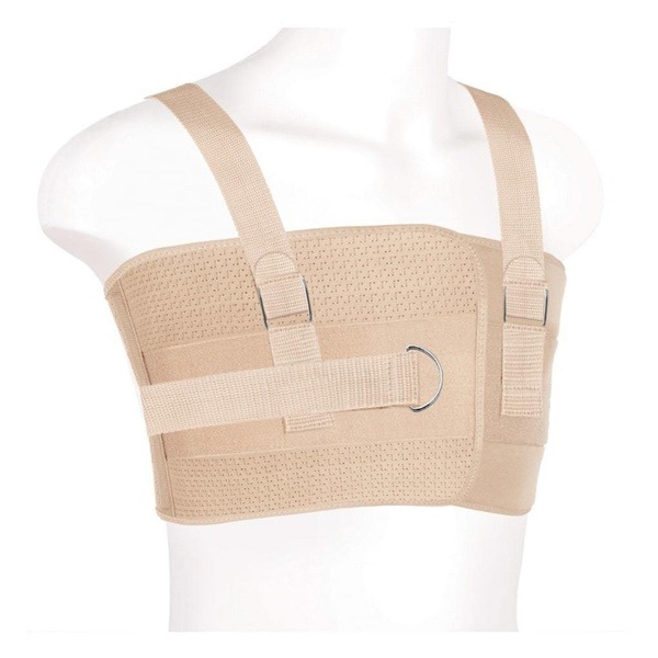 Post-Surgery Chest Binder Support (Size L, Beige)