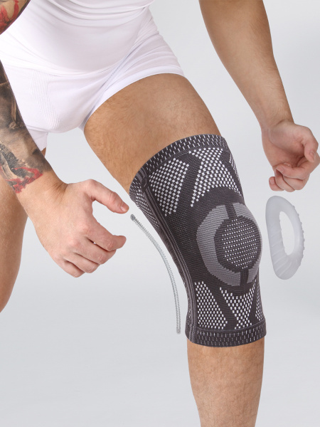 Eir Knee Brace with Silicone Ring: Compression Support & Orthopedic Knee Support for Sports
