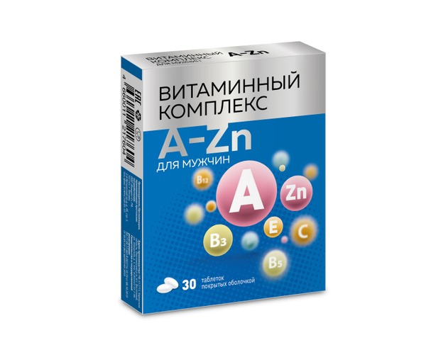 Men's Multivitamin: A-Z + Zinc - 900mg, 30 Tablets