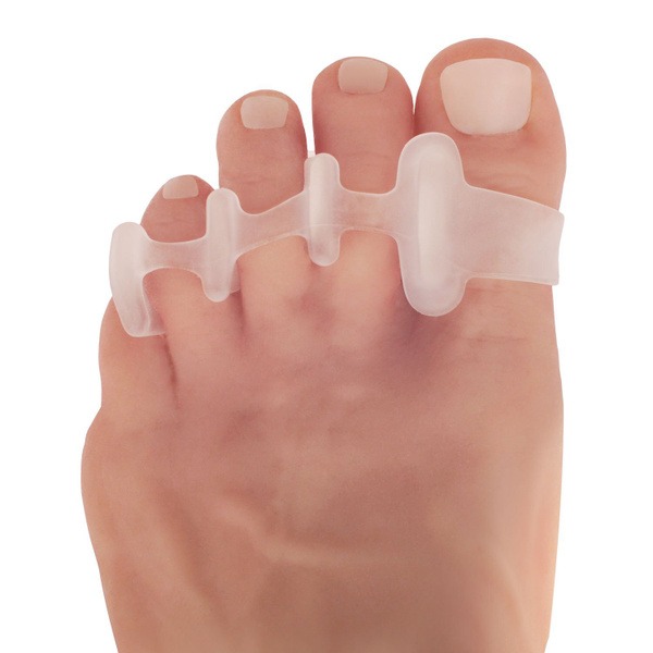 Silicone Toe Separators: 2-Pack Orthotic Toe Straighteners