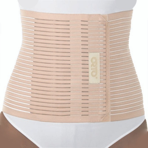 Post-Surgery Abdominal Binder for Women - BP-122 Orto, 24cm, XL, Beige