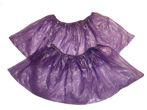 Novatex Purple Disposable Shoe Covers (32 Micron, 100 Pack)