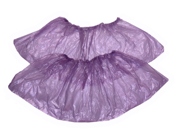 Novatex Purple Disposable Shoe Covers (16 Micron, 200 Pack)