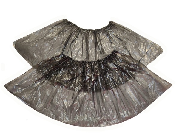 Novatex Disposable Shoe Covers: 16 Micron, Black, 2000 Count Bulk Pack