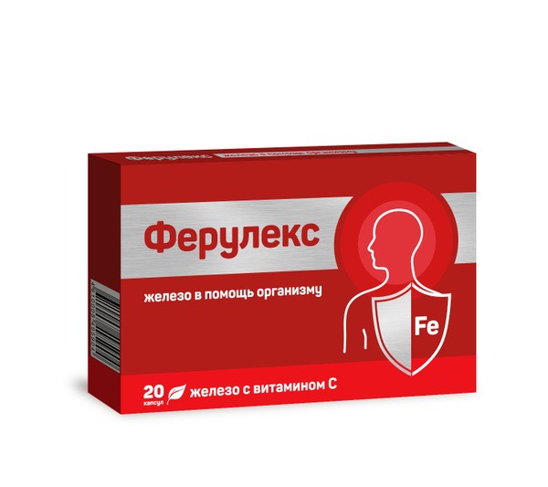 Ferrolex Iron & Vitamin C Capsules (20 Count)