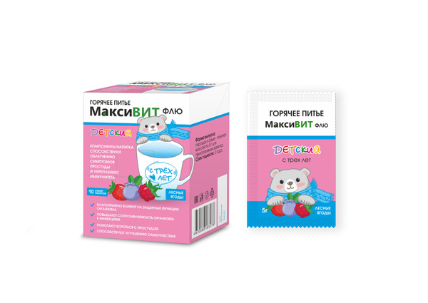 MaxiVit Kids Forest Berries Hot Drink Sachets (5g x 10)