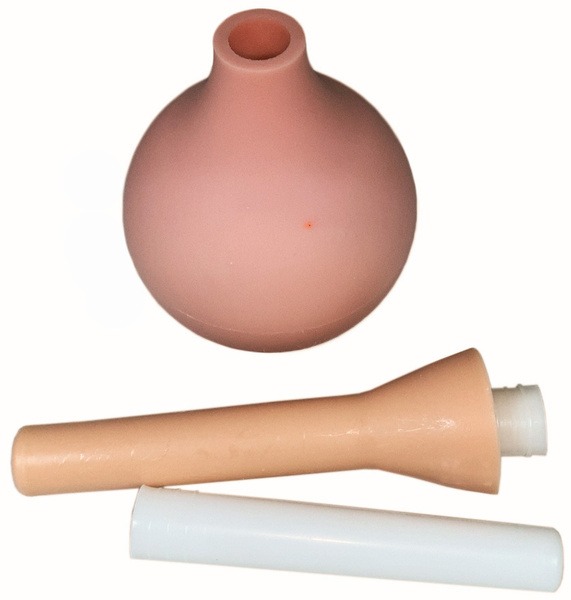 Plastic Enema Syringe with Two Tips, 250ml