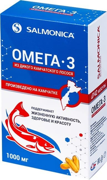 Wild Alaskan Salmon Omega-3 Fish Oil 1000mg - 42 Capsules