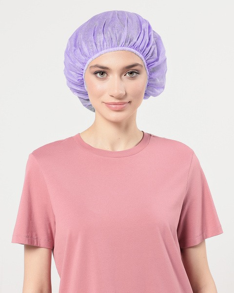 Purple Disposable Berets (48cm, 50 Pack) - Comfort Fit