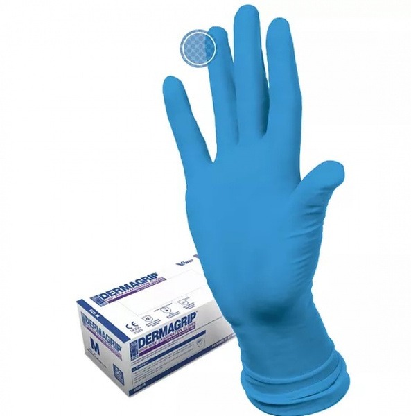 Dermagrip High-Risk Latex Gloves - Non-Sterile, Powder-Free, Small (50 Count)