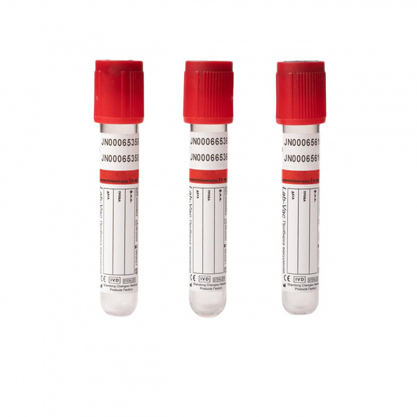 6ml Empty Vacuum Blood Collection Tubes (13x100mm) - 100/Pack