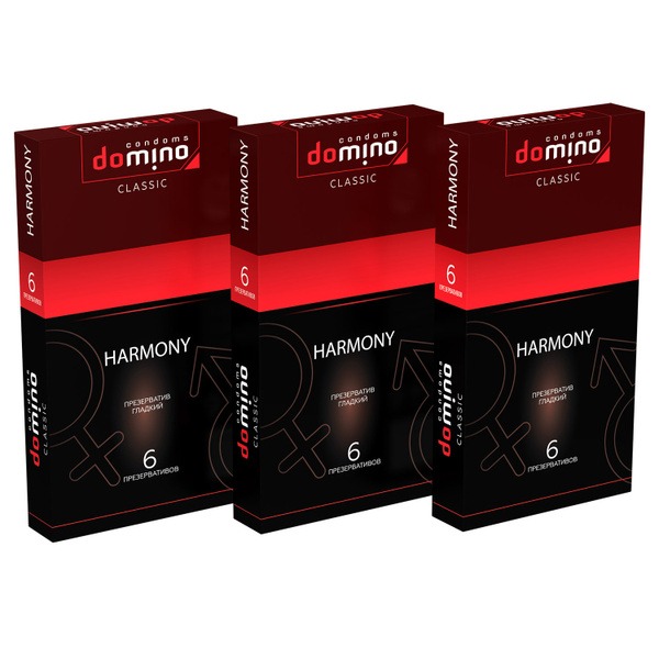 Domino Classic Harmony Condoms: 3 x 2-Pack Value Pack