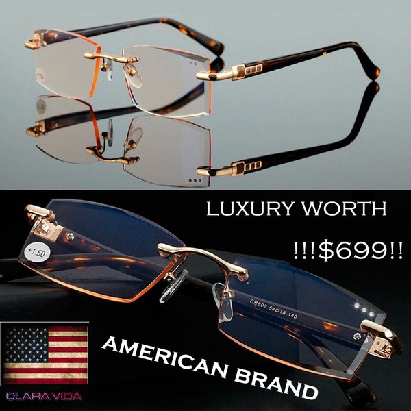 Men's Luxury Diamond-Cut Reading Glasses (+0.75 to +4)