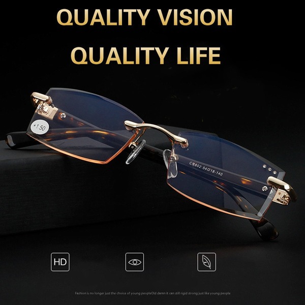 Luxury Blue Light Blocking Readers: Metal Frame for Men & Women