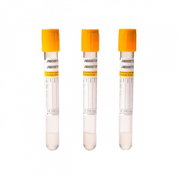 6ml Vacuum Blood Collection Tubes with Clot Activator & Gel (100 Pack)
