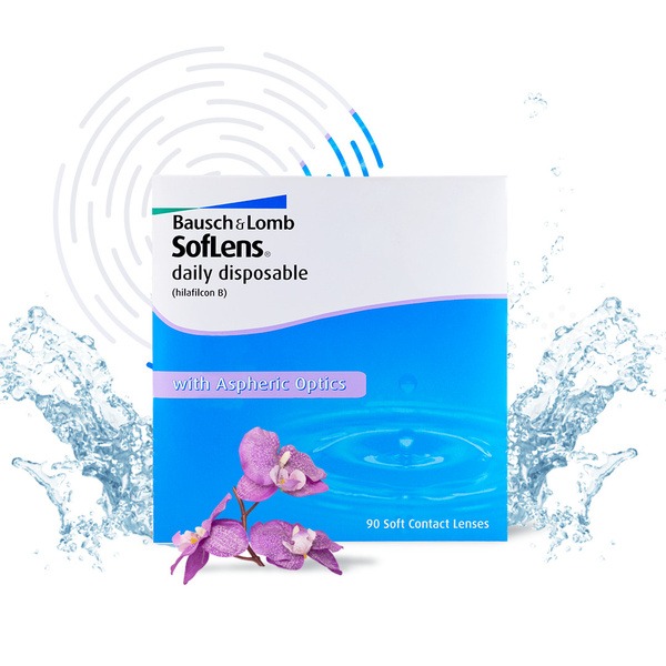 Bausch + Lomb 90-Pack Daily Contact Lenses (-7.00, 8.6mm)