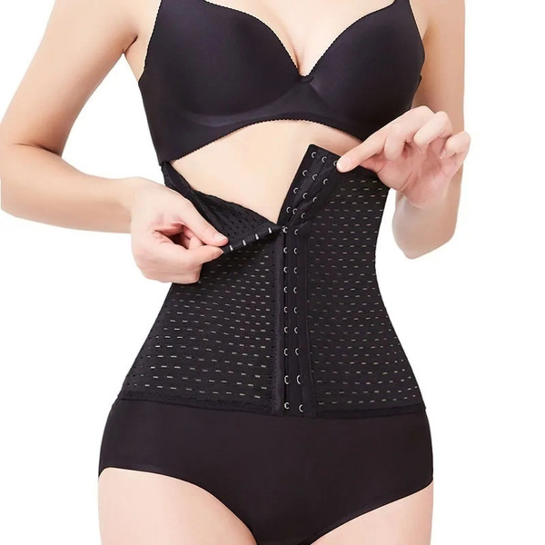 Postpartum Waist Cincher & Corrective Corset (Black, Medium)