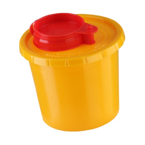 Medical Sharps Container KM-Project Class B - 0.5L, 11cm - Tamper-Evident