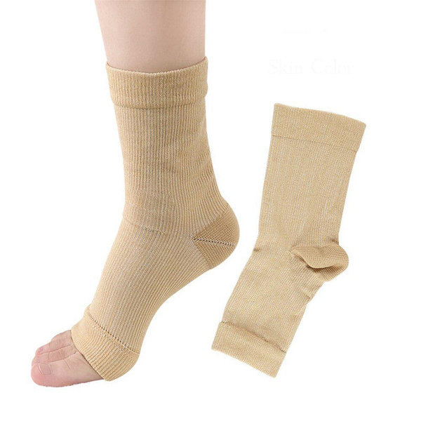 Open-Toe Compression Socks for Ankle Support (S/M)