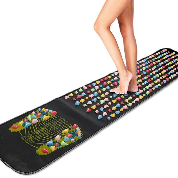 Foot & Body Stone Massage Mat: Reflexology Mat with Colored Stones