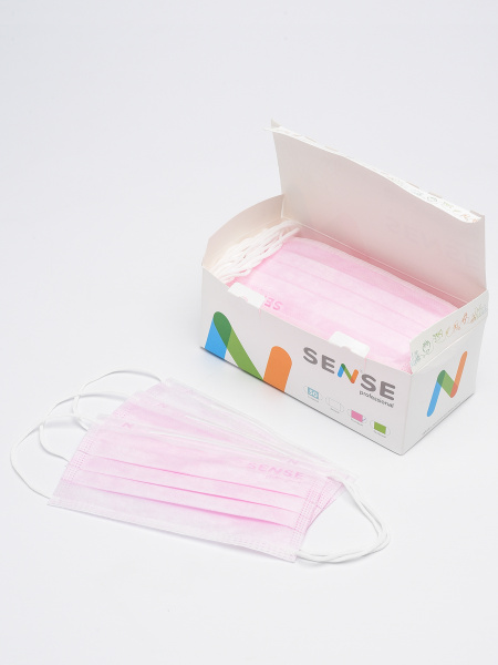SENSE Professional Pink Medical Masks (50 Count)