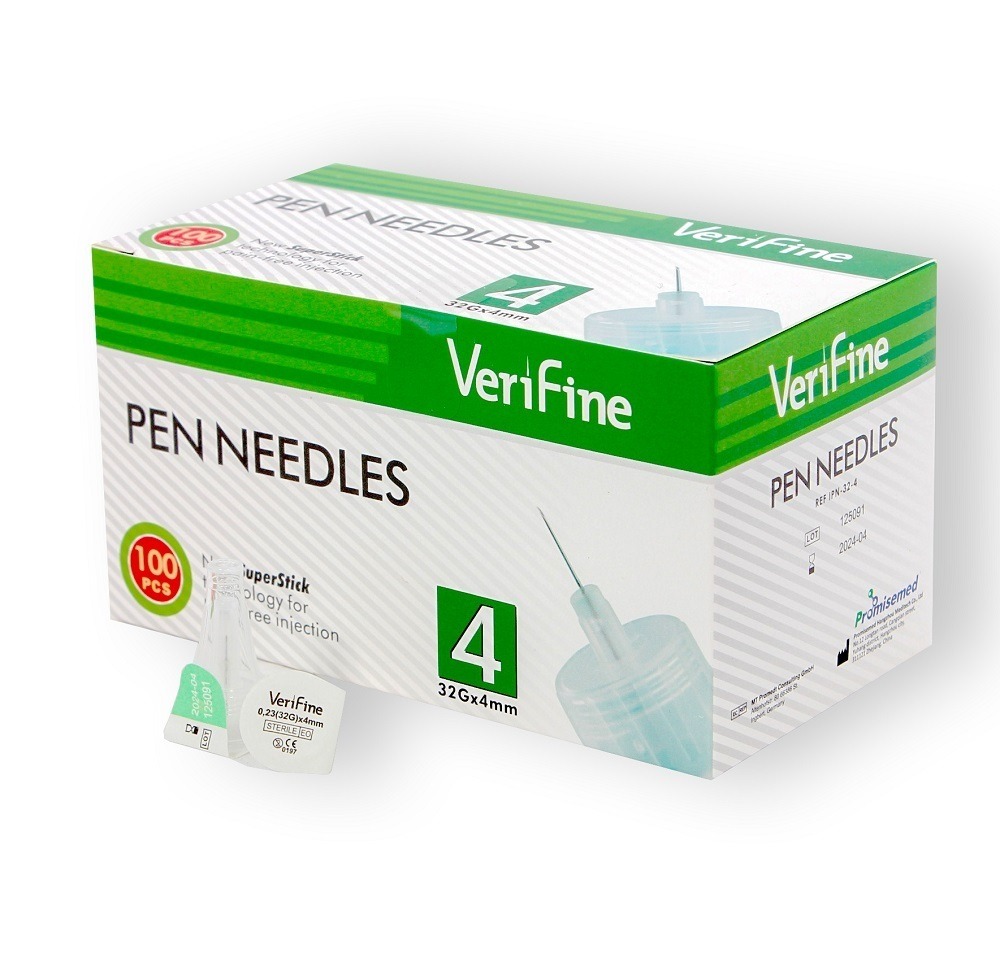 Insulin Syringes Needles 32G x 4mm (100 Count)