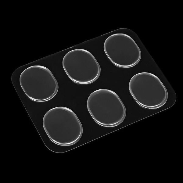 Clear Silicone Shoe Pads, Self-Adhesive, 6 Pack