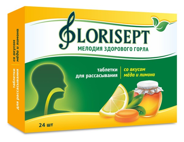 Florisept Honey-Lemon Lozenges: 24 x 2.4g