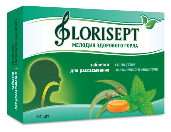 Florisept Menthol-Eucalyptus Lozenges, 24 x 2.4g