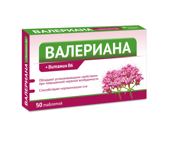 Valerian Root & Vitamin B6 Tablets 94mg - 50 Count