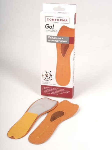 Comforma Go Invisible Orthotic Insoles/Half Insoles - Size 46