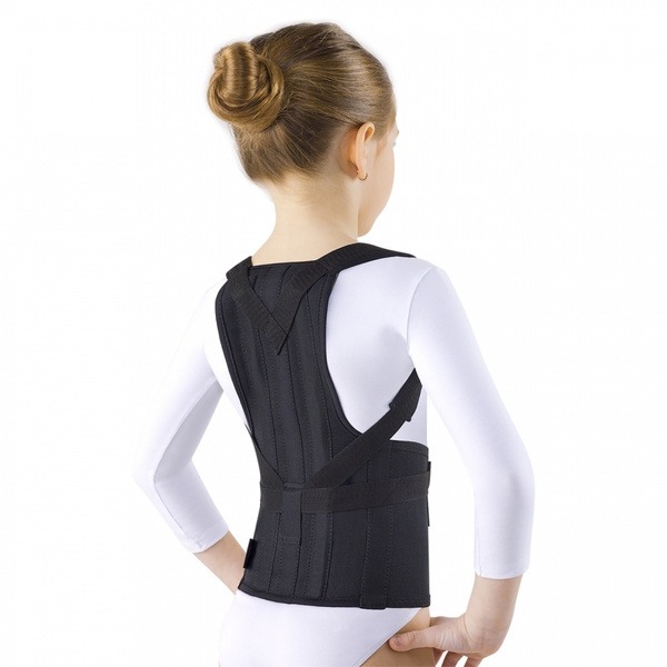 Kids' Orthotic Thoracolumbosacral Corset (Black, Small)