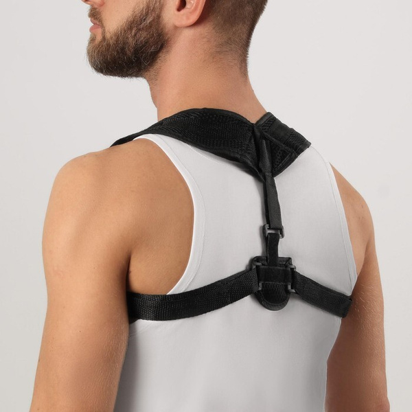 Posture Corrector with Adjustable Straps - Black