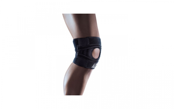 Extreme Knee Support with Reinforced Straps - Open Patella Design (Black)